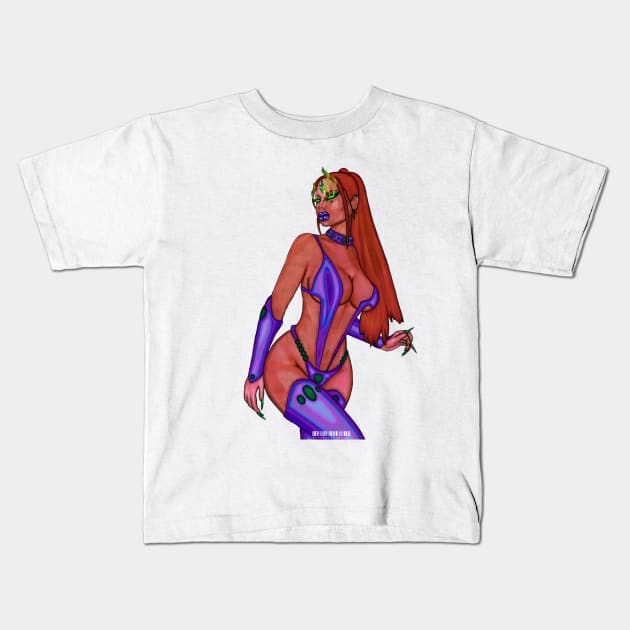 StarFire Teen Titans Kids T-Shirt by Zenpaistudios